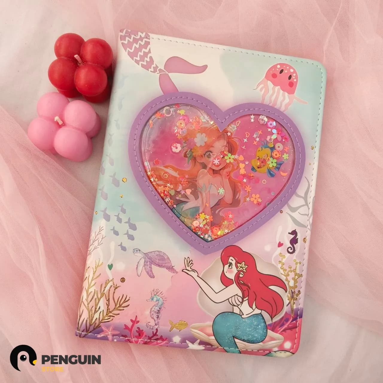 نوت بوك حورية البحر موف شيكر (21×14 سم) 🧜‍♀️💜