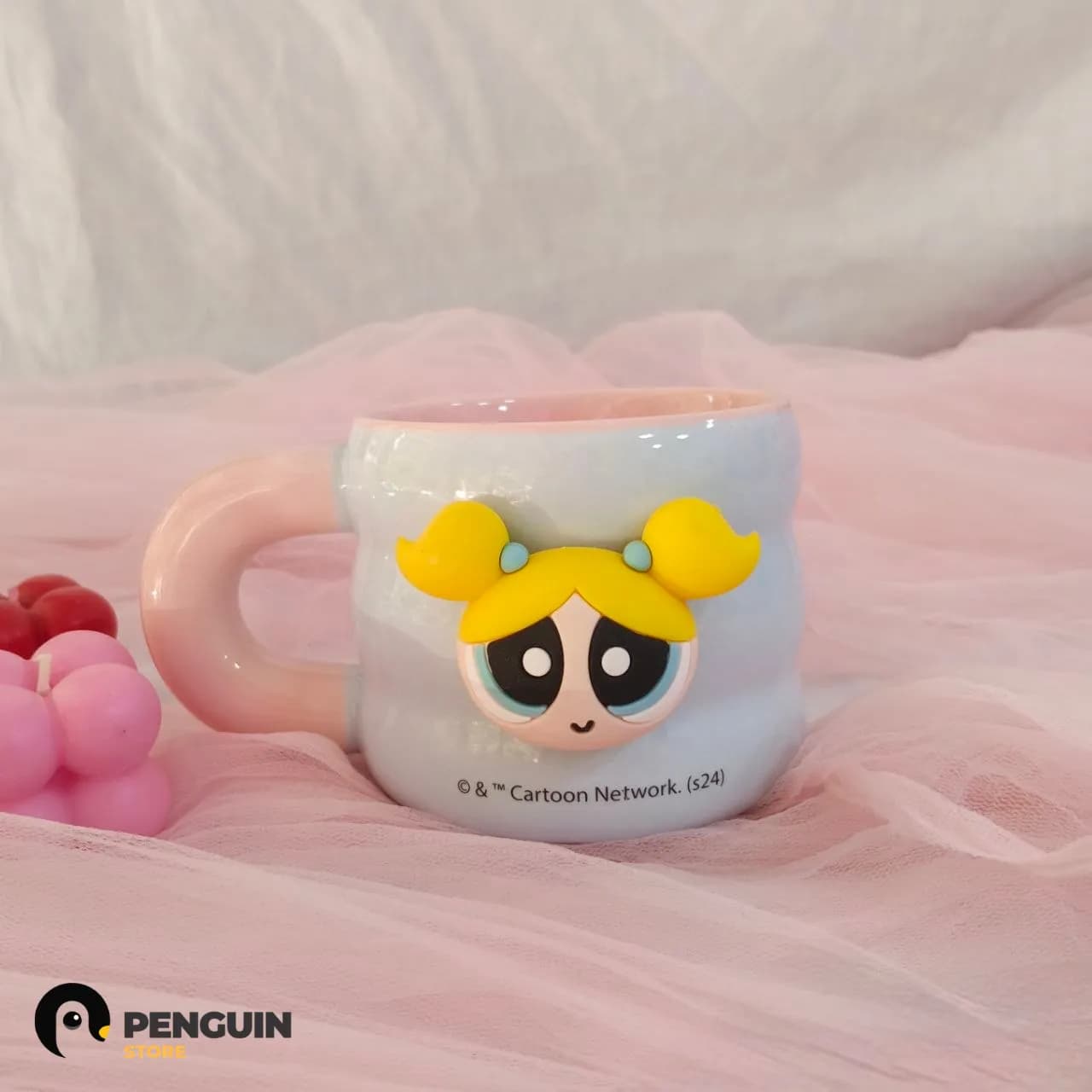 مج سيراميك ل بابلز من فتيات القوة  بـ وجه مغناطيس - (Bubbles magnet mug)