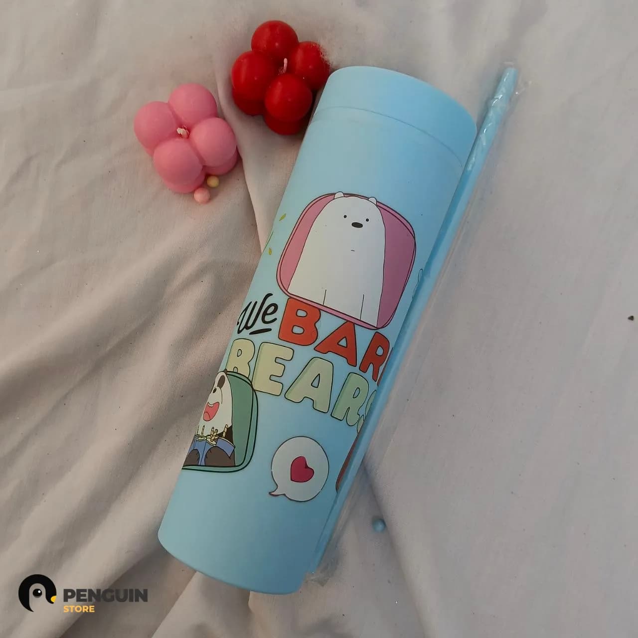 آيس كب "We Bare Bears" السماوي 473 مل 🐼💙