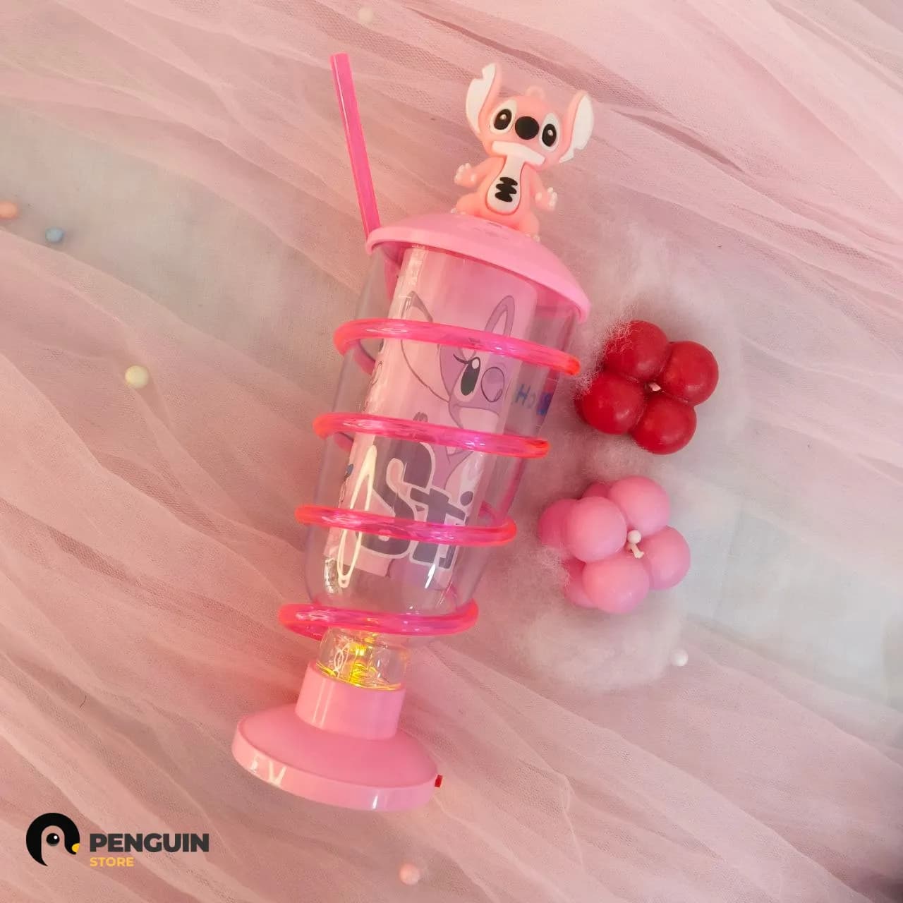 آيس كب أنچيل حلزوني بتوبر 3D وشاليمو (280 مل) 👾💖