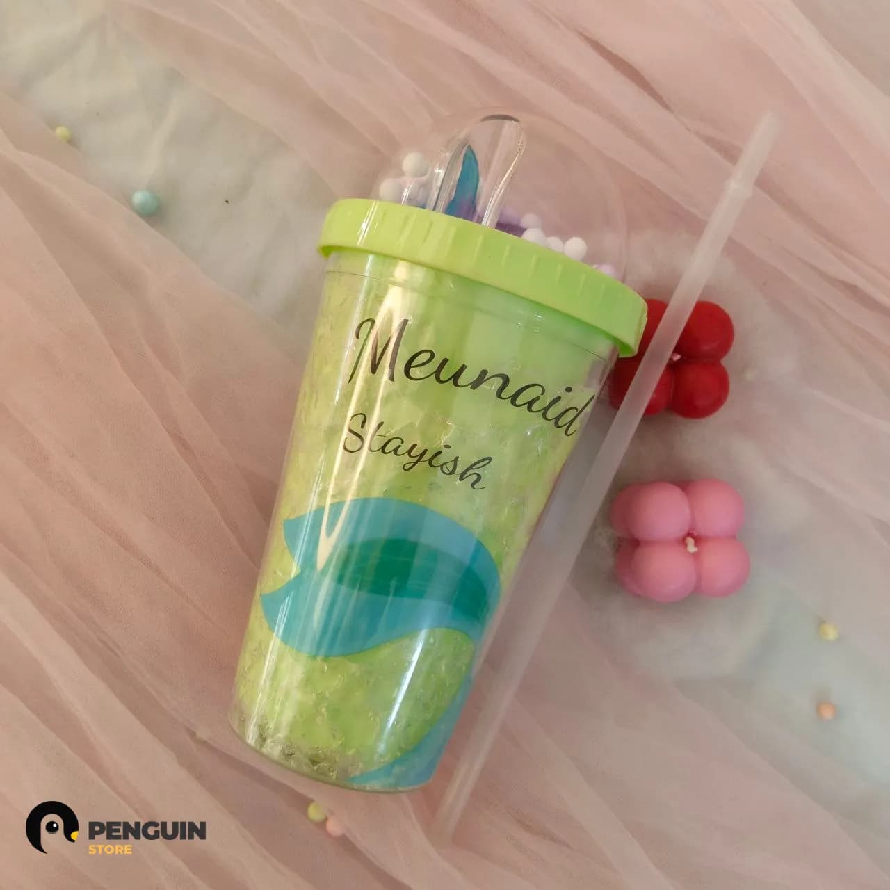 آيس كب "Mermaid" الأخضر 470 مل 🧜‍♀️💚