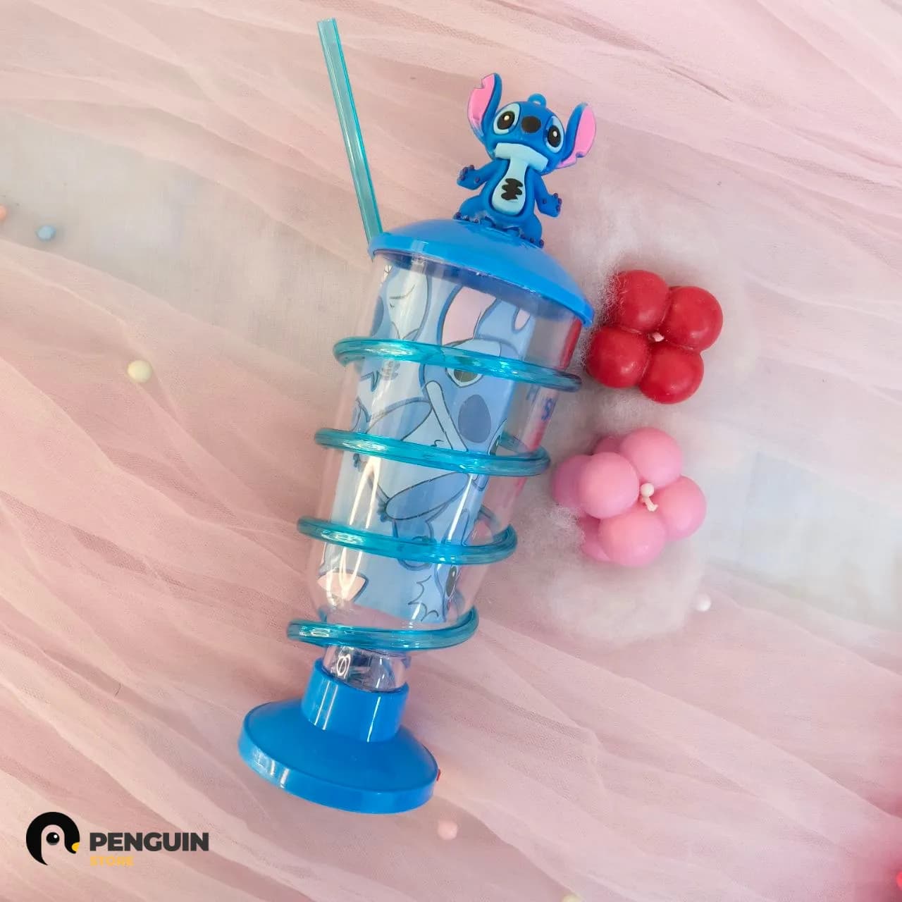 آيس كب ستيتش حلزوني بتوبر 3D وشاليمو (280 مل) 👾💙