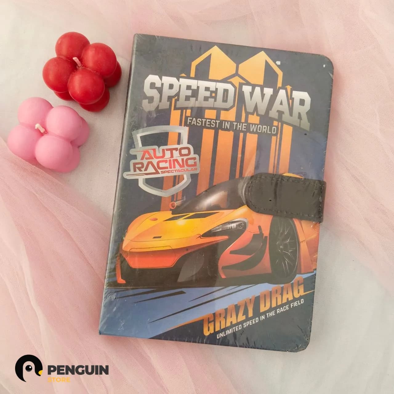 نوت بوك سباق سيارات بمغناطيس (20×14 سم) 🏎️🔥