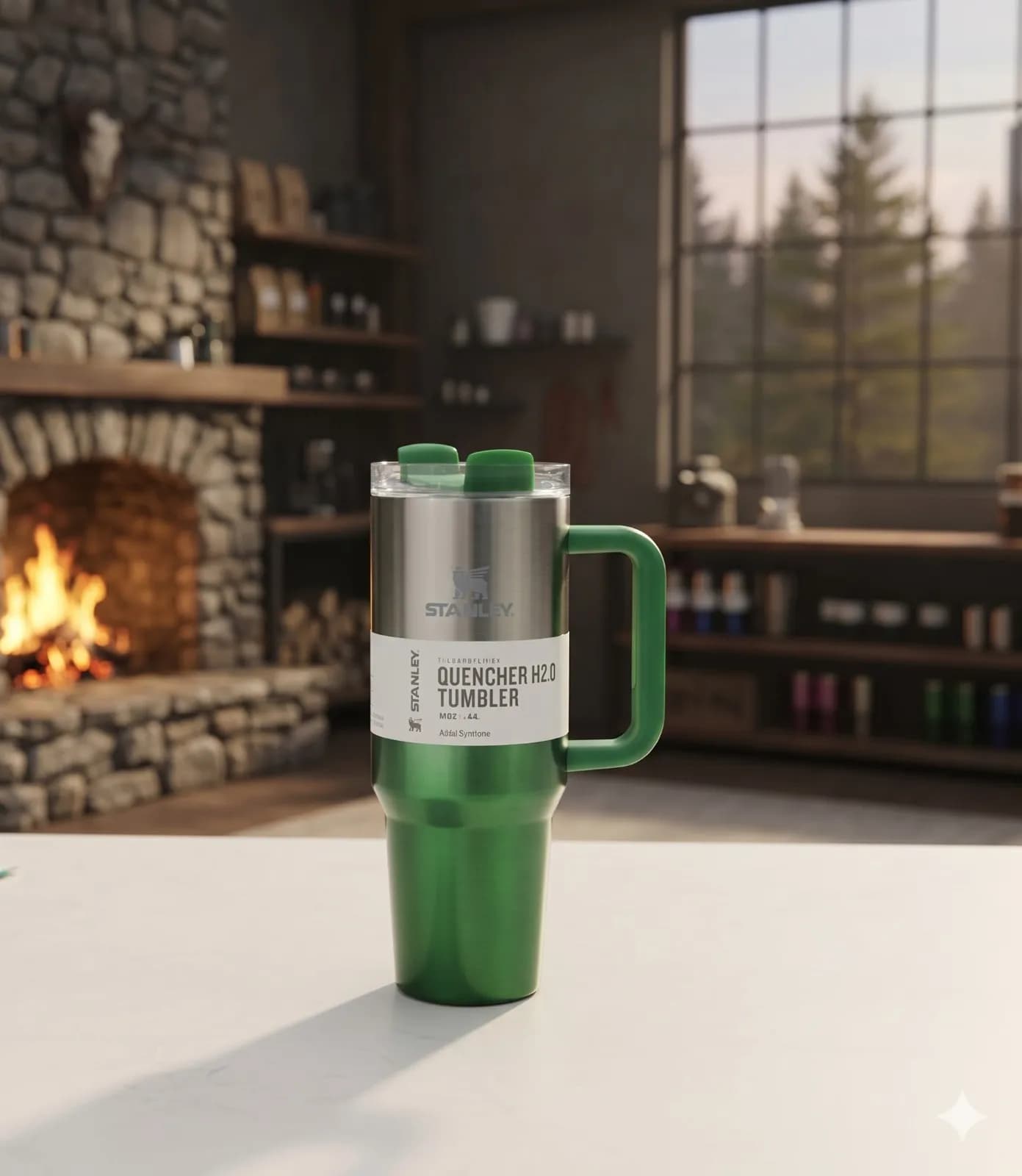 ستانلي كب حراري أخضر ميتاليك 1.18 لتر | Stanley Green Tumbler